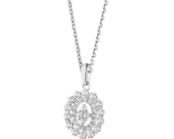 Zawieszka srebrna z cyrkoniami - rozeta