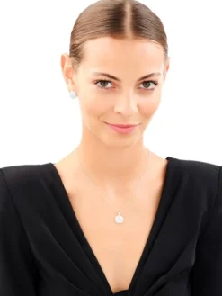 Zawieszka srebrna z cyrkoniami - koło