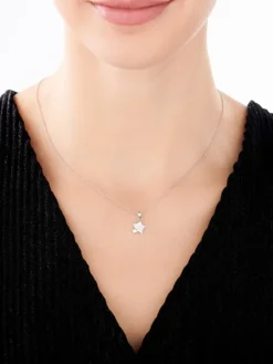 Zawieszka srebrna z cyrkoniami - gwiazdy