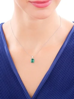 Zawieszka srebrna z cyrkonią i emalią