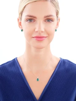 Zawieszka srebrna z cyrkonią i emalią