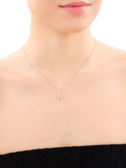 Zawieszka srebrna z cyrkoniami - ważka