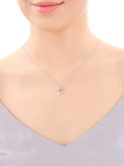 Zawieszka srebrna z cyrkoniami - koliber