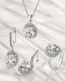 Zawieszka srebrna z cyrkoniami