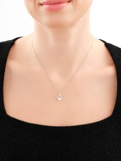 Zawieszka srebrna z cyrkoniami - serca