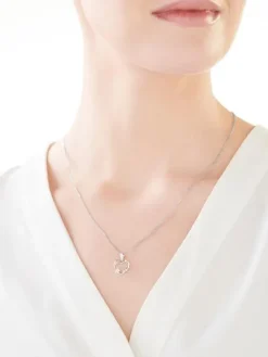 Zawieszka srebrna z cyrkoniami - gwiazda, serce