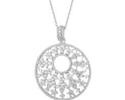 Zawieszka srebrna z cyrkoniami - koło