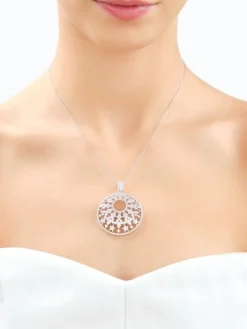 Zawieszka srebrna z cyrkoniami - koło