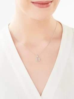 Zawieszka srebrna z cyrkoniami - Rak