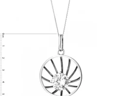 Zawieszka srebrna z cyrkonią