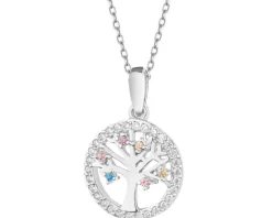 Zawieszka srebrna z cyrkoniami - drzewko