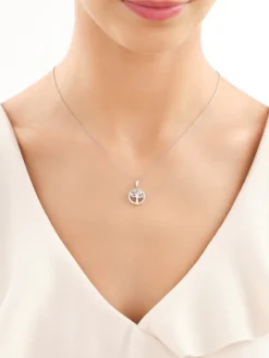 Zawieszka srebrna z cyrkoniami - drzewko