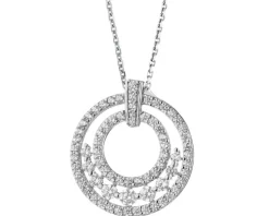 Zawieszka srebrna z cyrkoniami - koło