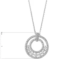 Zawieszka srebrna z cyrkoniami - koło