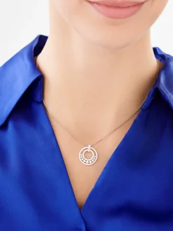 Zawieszka srebrna z cyrkoniami - koło