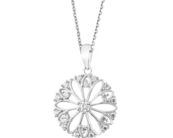 Zawieszka srebrna z cyrkoniami - rozeta