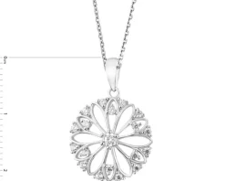 Zawieszka srebrna z cyrkoniami - rozeta