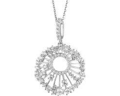 Zawieszka srebrna z cyrkoniami - koło