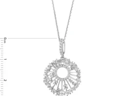 Zawieszka srebrna z cyrkoniami - koło