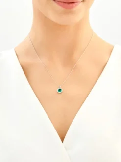 Zawieszka srebrna z cyrkoniami - koło