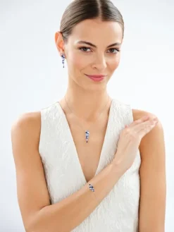 Zawieszka srebrna z cyrkoniami - gwiazdy