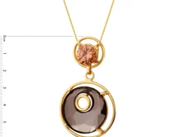 Zawieszka srebrna z cyrkonią i szkłem