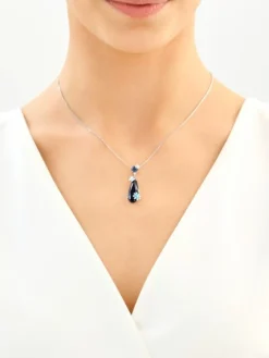 Zawieszka srebrna z cyrkoniami, szlifowanym szkłem i emalią - motyl, kwiaty