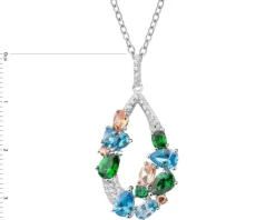 Zawieszka srebrna z cyrkoniami