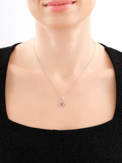 Zawieszka srebrna z cyrkoniami - serce