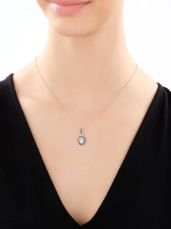 Zawieszka srebrna z markasytami i cyrkonią