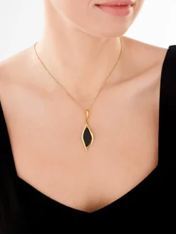 Zawieszka srebrna z onyksem