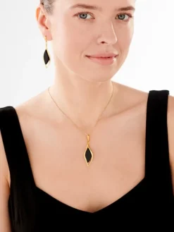 Zawieszka srebrna z onyksem