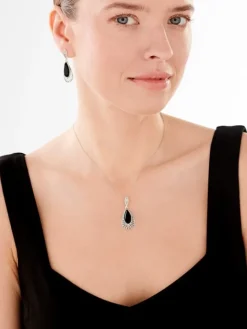 Zawieszka srebrna z onyksem