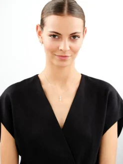 Zawieszka srebrna z perła i cyrkonią