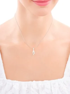 Zawieszka srebrna z perłami i cyrkoniami