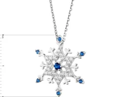 Zawieszka srebrna ze spinelem i cyrkoniami