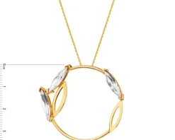 Zawieszka srebrna ze szkłem - koło