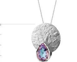 Zawieszka srebrna ze szkłem