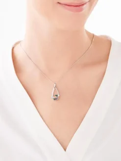 Zawieszka srebrna ze szkłem