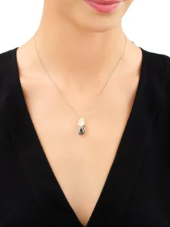 Zawieszka srebrna ze szlifowanym szkłem