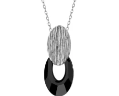 Zawieszka srebrna ze szlifowanym szkłem