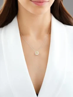 Zawieszka z białego i żółtego złota z diamentami - VS2/Fancy Light Yellow - 1,34 ct - próba 750