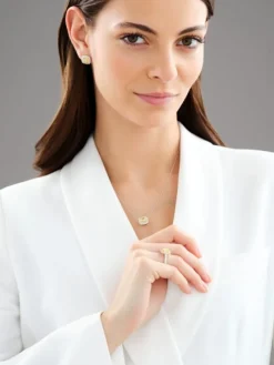 Zawieszka z białego i żółtego złota z diamentami - VS2/Fancy Light Yellow - 1,31 ct - próba 750