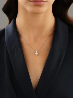 Zawieszka z białego złota z brylantami - 0,43 ct - próba 585