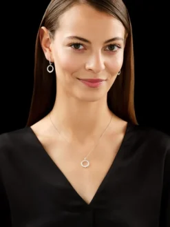 Zawieszka z białego złota z brylantami - 0,85 ct - próba 585