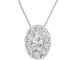 Zawieszka z białego złota z diamentami laboratoryjnymi - 1,50 ct - próba 750