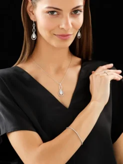 Zawieszka z białego złota z brylantami - 0,82 ct - próba 585