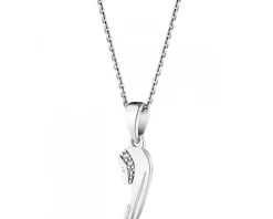 Zawieszka z białego złota z diamentami - medalik Matka Boska - 0,006 ct - próba 585