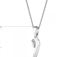 Zawieszka z białego złota z diamentami - medalik Matka Boska - 0,006 ct - próba 585