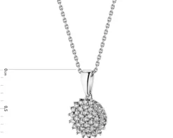 Zawieszka z białego złota z brylantami - 0,25 ct - próba 585